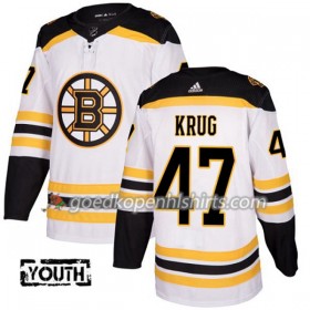 Boston Bruins Torey Krug 47 Adidas 2017-2018 Wit Authentic Shirt - Kinderen